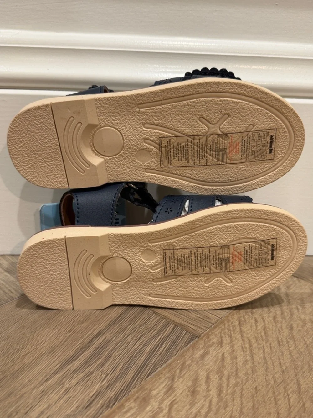 Jojo maman Bebe Navy Leather Sandals